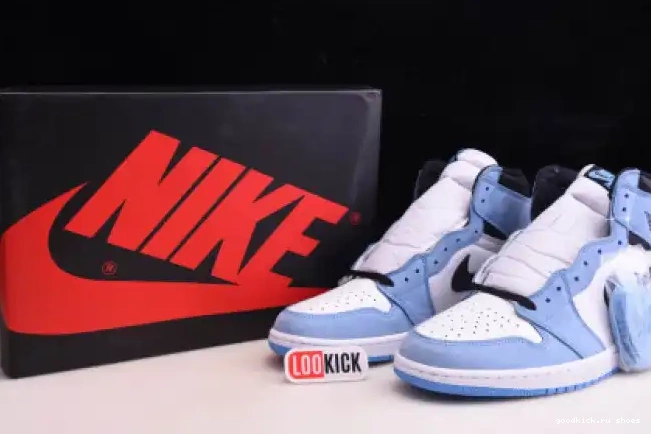BLACK 1 555088-134 RETRO WHITE AIR JORDAN BLUE HIGH UNIVERSITY 0612